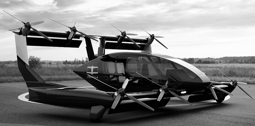 eVTOL aircraft equipped with E-Props carbon propellers