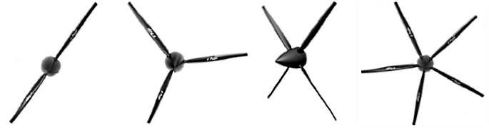E-Props adjustable pitch carbon propeller, Titanium leading edge